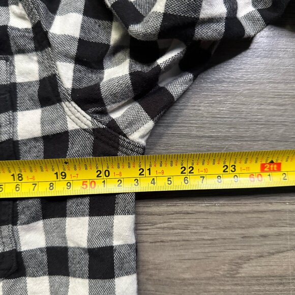 Carhartt Mens Rugged Midweight Flannel Shirt - Black/White - Picture 5 of 6